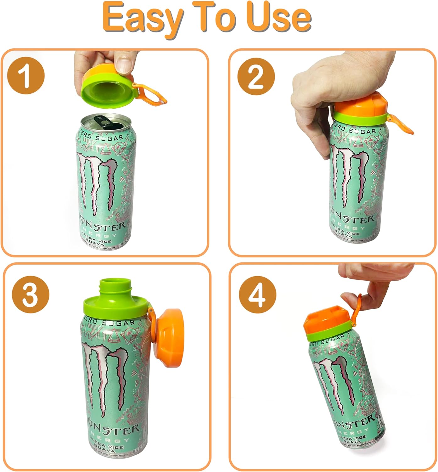 4 Pack Magnetic Soda Can Lids – Reusable Airtight Can Covers, BPA-Free, Easy to Use, Keep Drinks Fresh & Bug/Dust Free, Fits Standard Cans, Great for BBQ, Beach & Party.