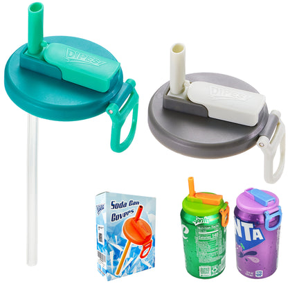 Silicone Straw Soda Can Lids