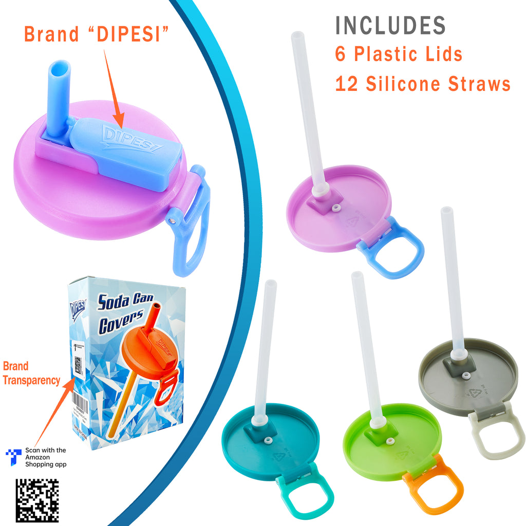 Silicone Straw Soda Can Lids