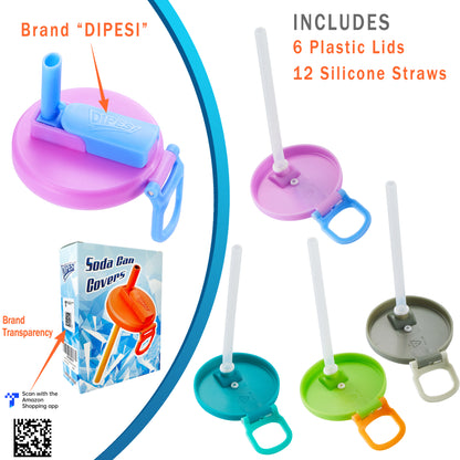 Silicone Straw Soda Can Lids