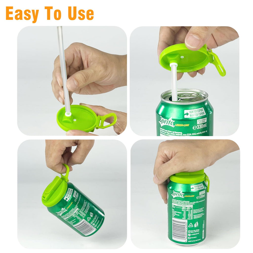 Silicone Straw Soda Can Lids