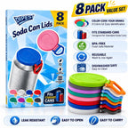 8 Pack Soda Can Lids, Reusable Soda Can Covers, Fits Standard Soda Cans