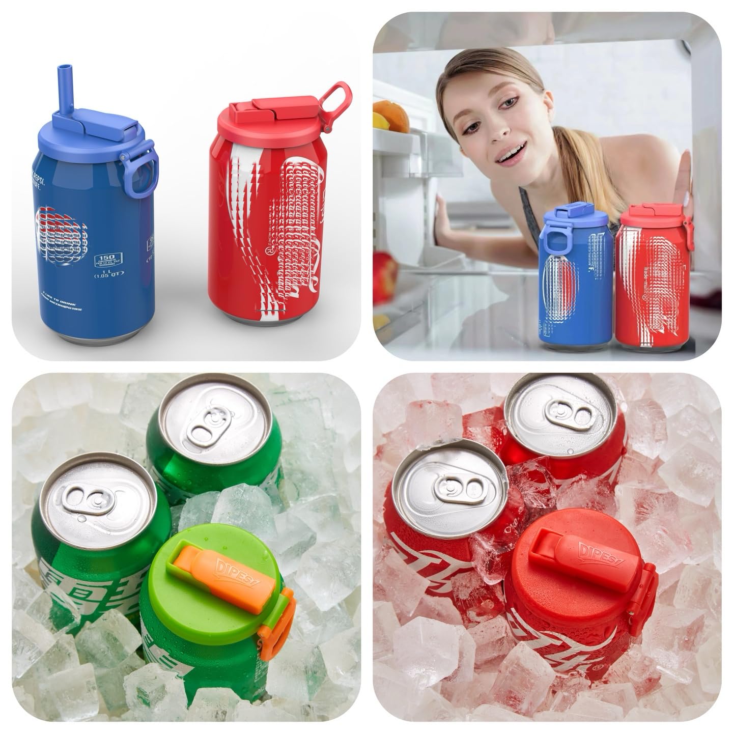 Silicone Straw Soda Can Lids