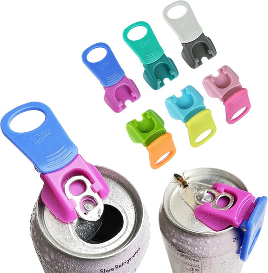 6 pack 6 colors Soda Can Opener & Soda can lids, Drink Protector Caps,Suitable for Parties, BBQ, Camping, and Travel.