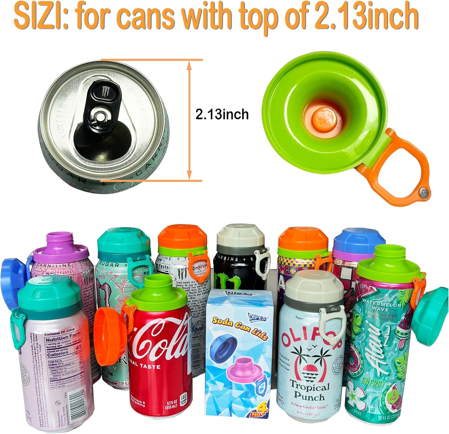 4 Pack Magnetic Soda Can Lids – Reusable Airtight Can Covers, BPA-Free, Easy to Use, Keep Drinks Fresh & Bug/Dust Free, Fits Standard Cans, Great for BBQ, Beach & Party.
