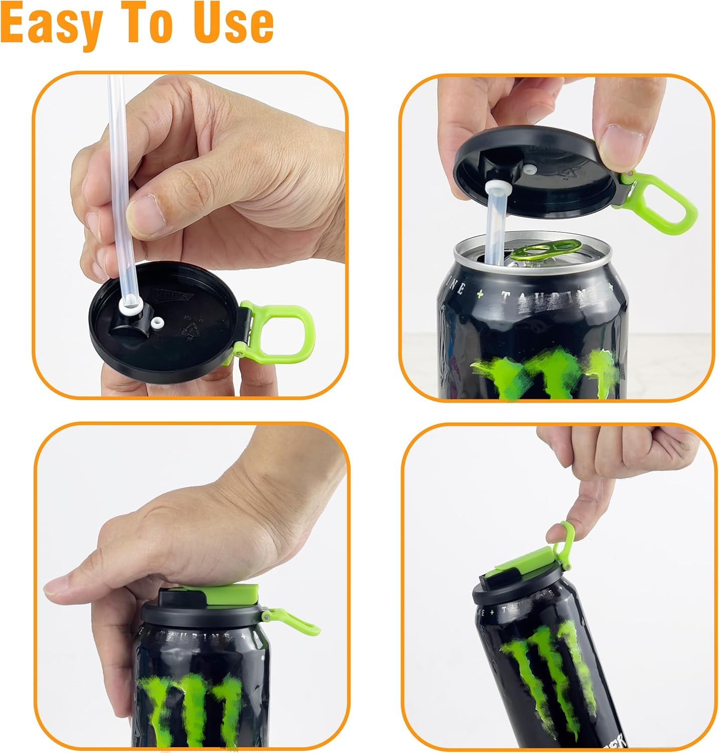 Soda Can Lids in Iconic Energy Drink Colorway