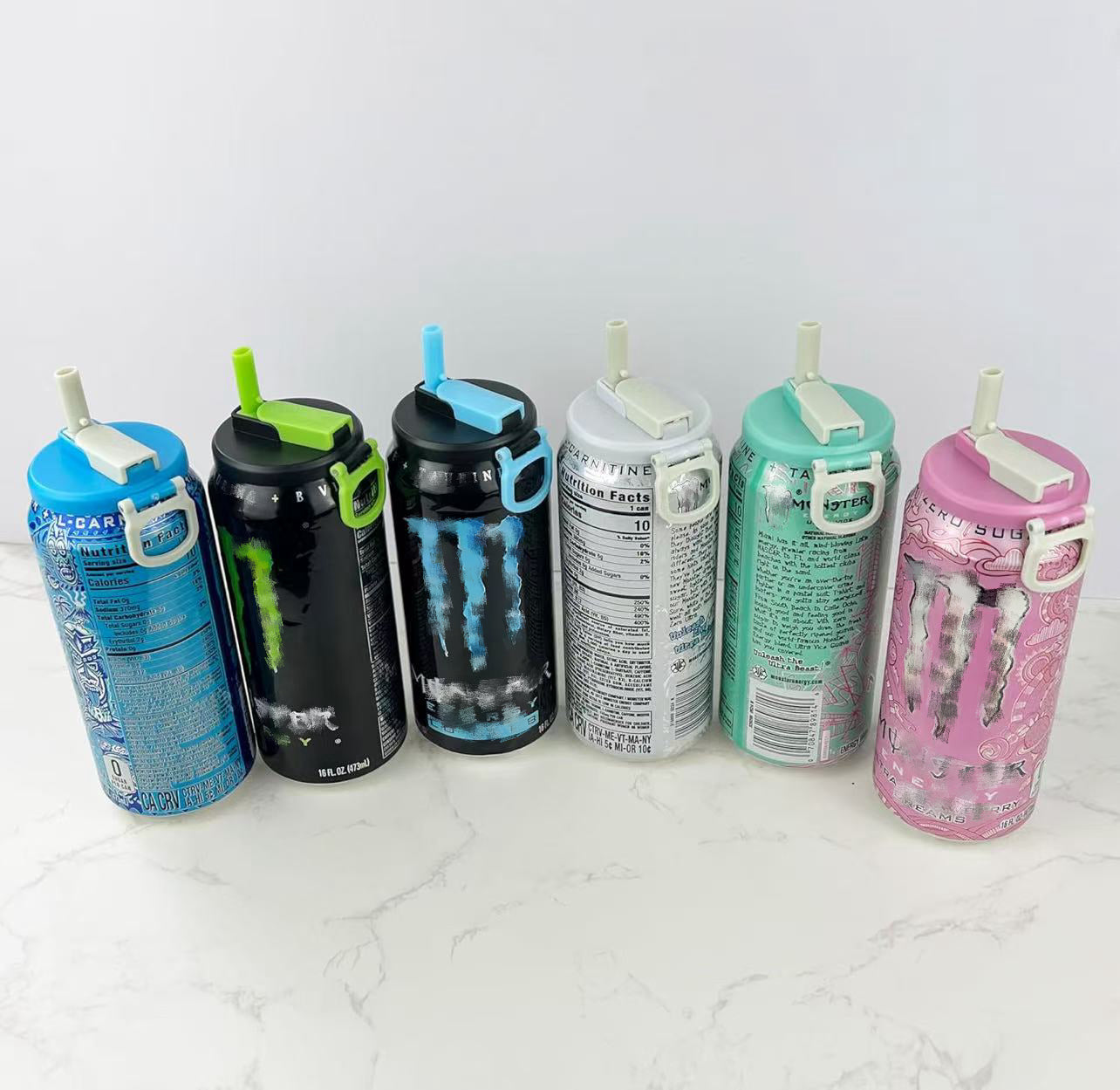 Soda Can Lids（6-Pack）in Iconic Energy Drink Colorway